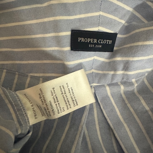 Proper Cloth Button Down 15.5 / 34 Gently worn 100% cotton - Picture 4 of 5